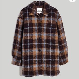 Madewell Belrose Shirt Jacket Size Small Cassel Plaid